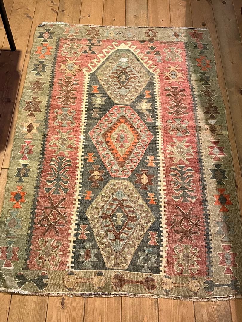 70年代オールドキリム トルコヴィンテージラグ　truck furniture