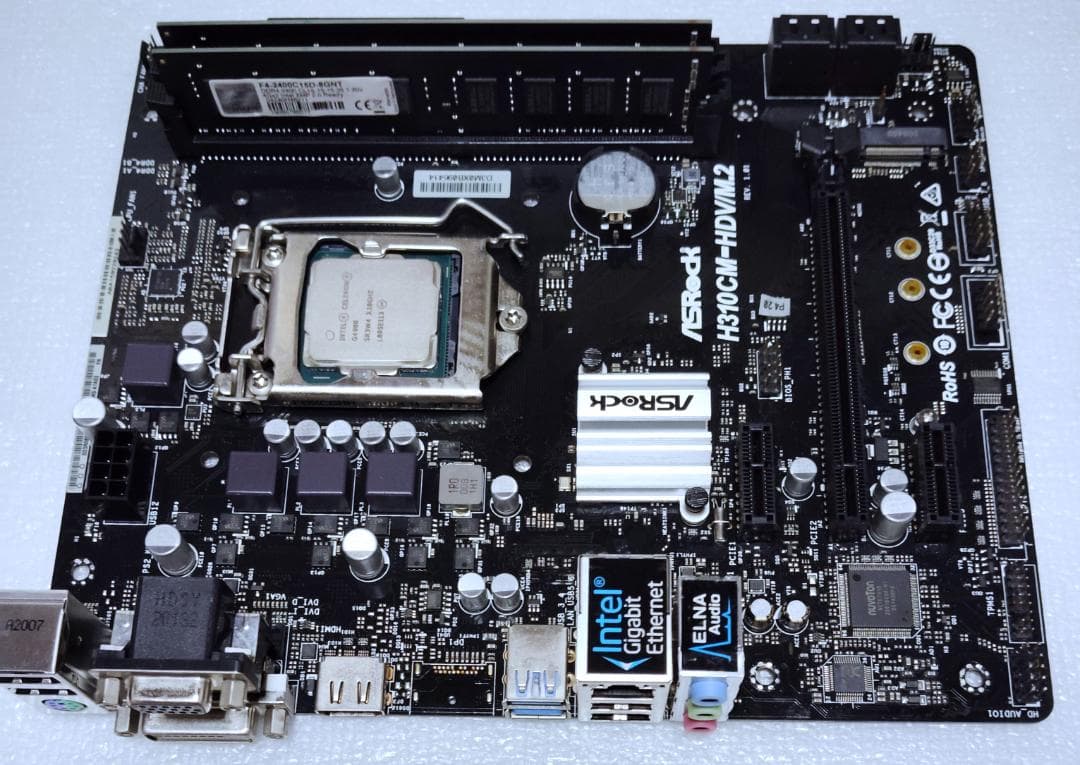 ASRock H310CM-HDV/M.2 マザーボード CPU・メモリ付き