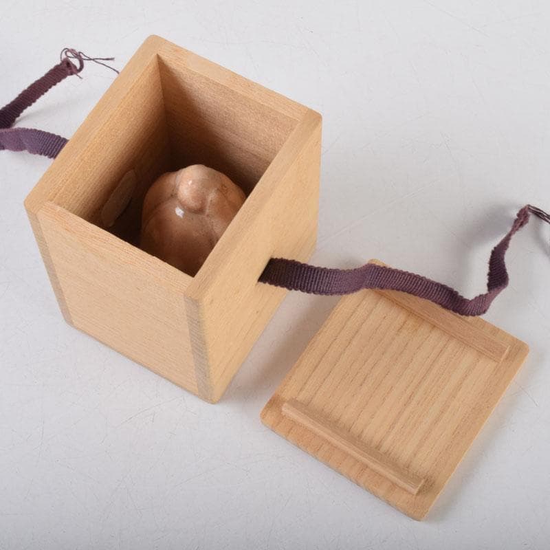 茶道具　朝日焼　七十四代　松林豊斎作　干支　申香合　共箱　V　8597