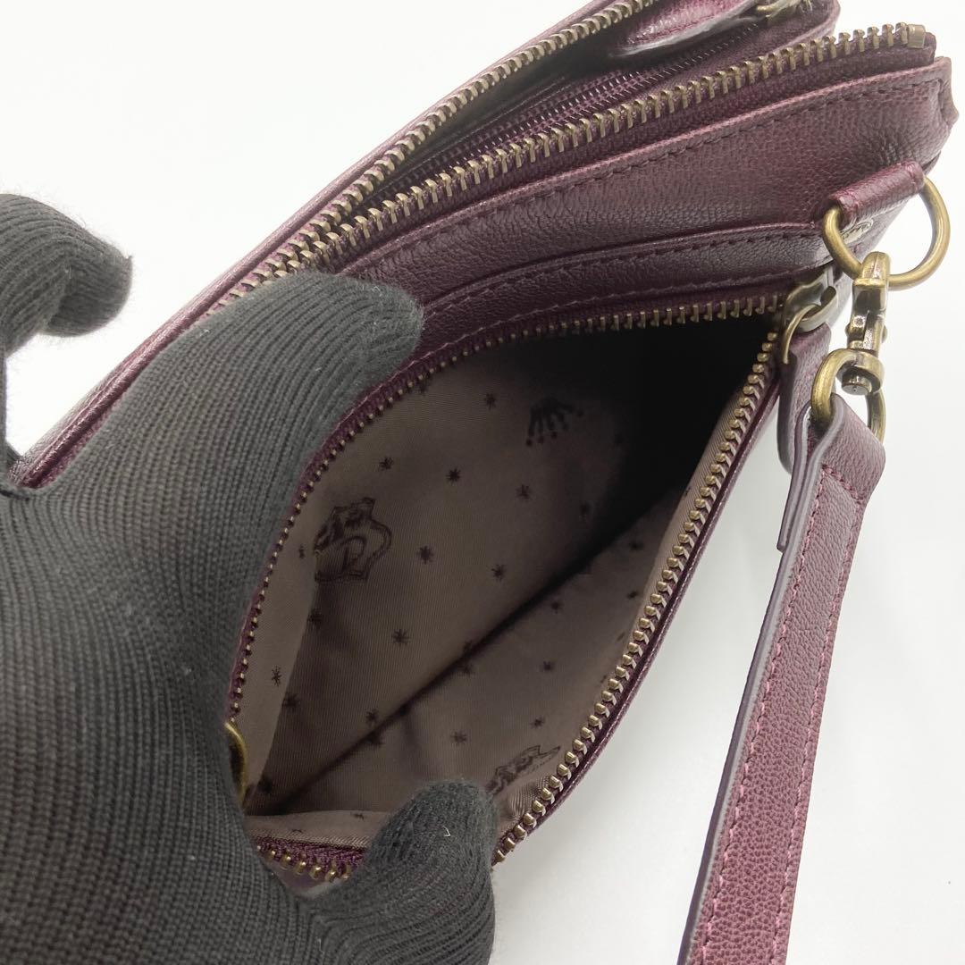 未使用級　DAKOTA ダコタ　アミューズ　ショルダーバッグ　財布　パープル