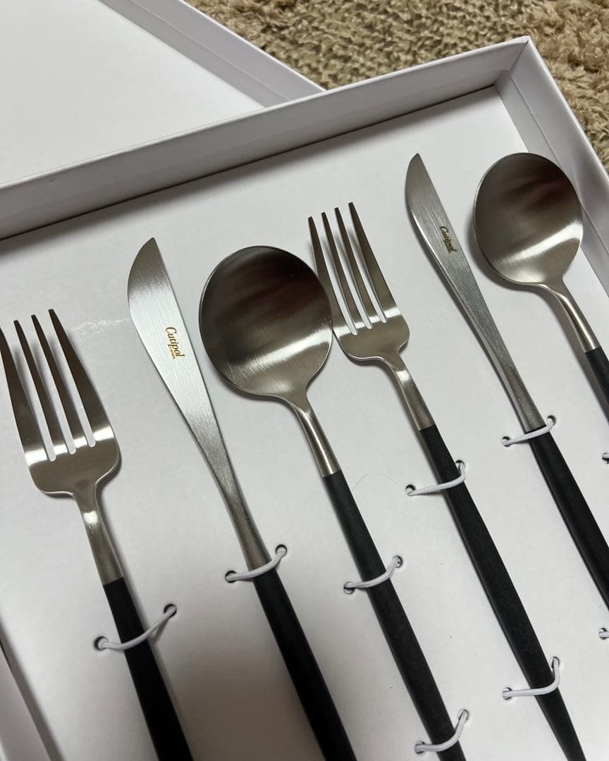 【ひまもし】クチポール　 ゴア・ブラック　シルバー　ディナーセット　6点