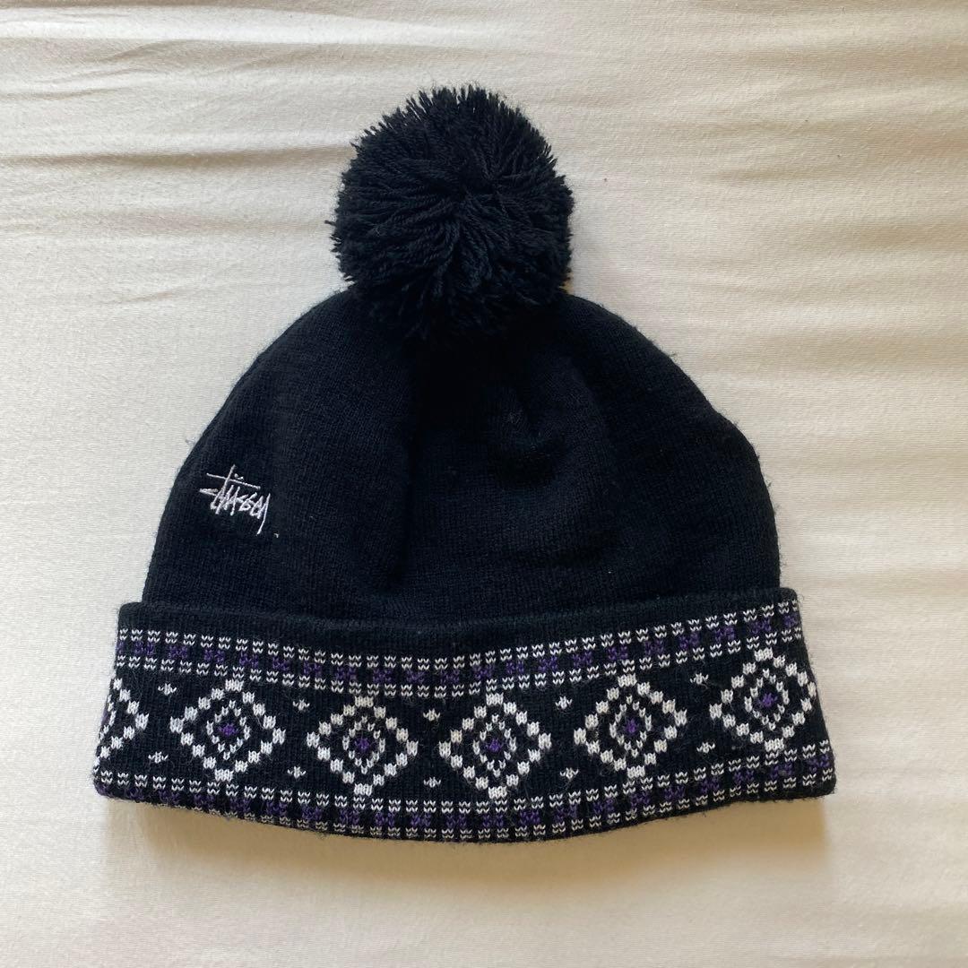 90s old stussy beanie ボンボンビーニー