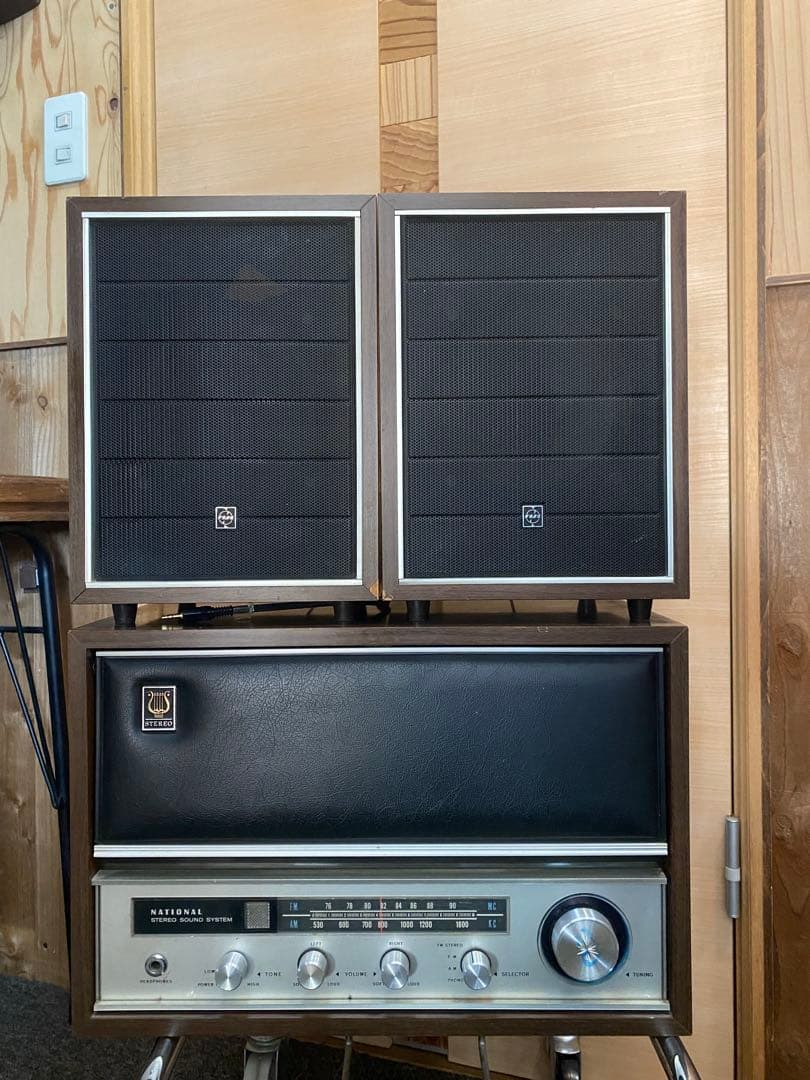 National真空管ステレオ SF-965レコードラジオ音出し確認済み現状品