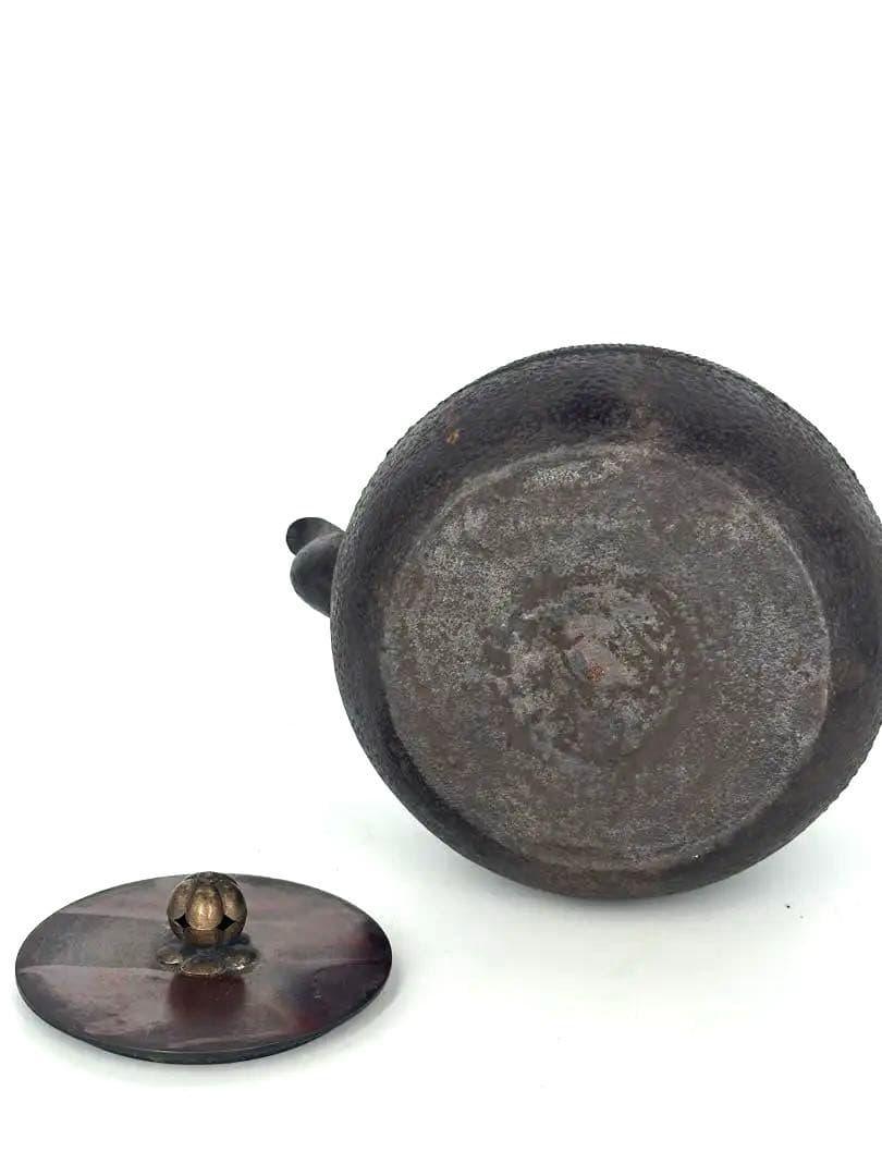 「セール中！」　龍文堂　鉄瓶　時代物　煎茶道具　南部鉄瓶　宝珠型