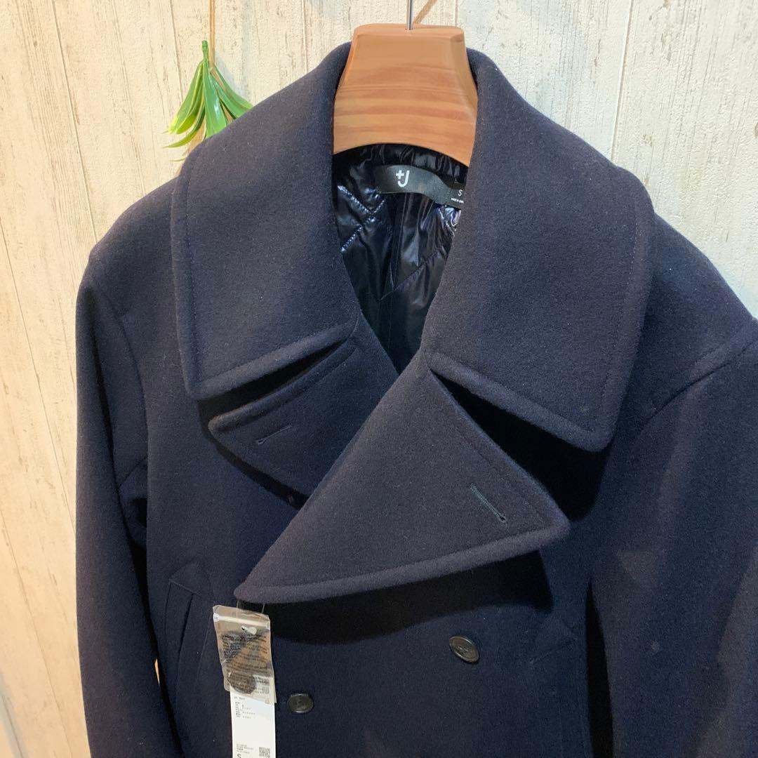 【新品未使用】UNIQLO＋ＪウールブレンドオーバーサイズピーコートSサイズ