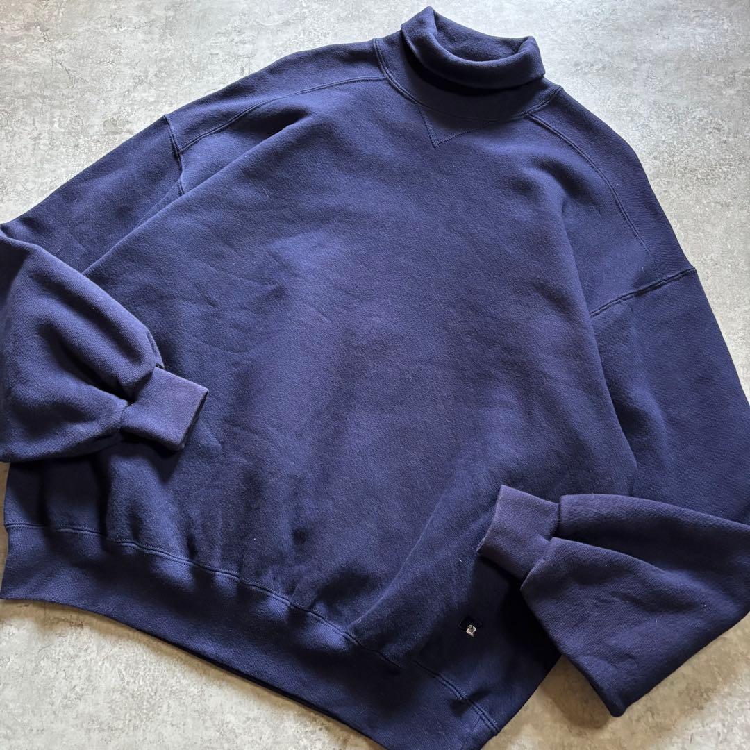 色味最高90s RUSSELLラッセル スウェット タートル ネイビー USA製