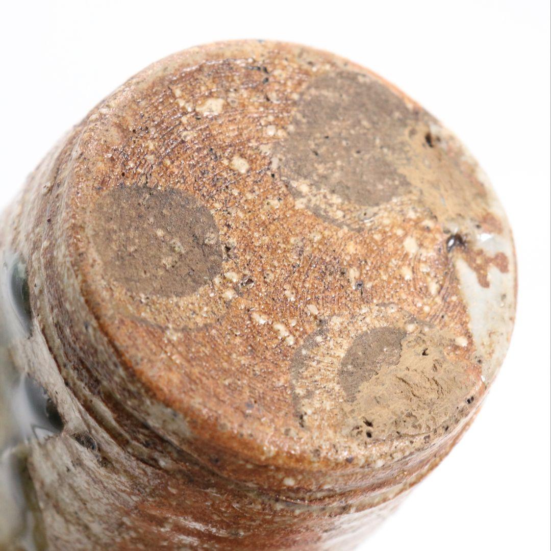 時代 古信楽焼 肩衝 茶入 花唐草文仕覆 茶道具 共箱　V916　N9