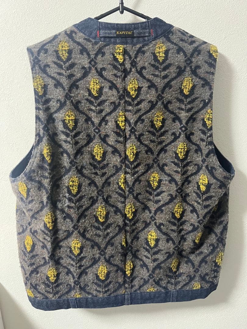 KAPITAL デニム ワークベスト　ライニング付き
