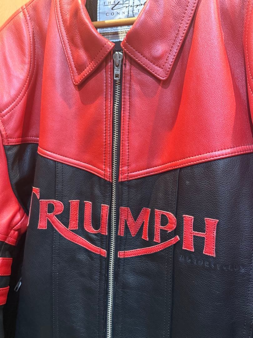 TRIUMPH レザージャケット　ブラック　レッド