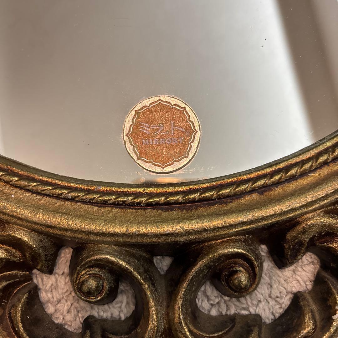 鏡 かがみ 壁掛け アンティーク ビンテージ 63.5×38.5㎝ ウォール