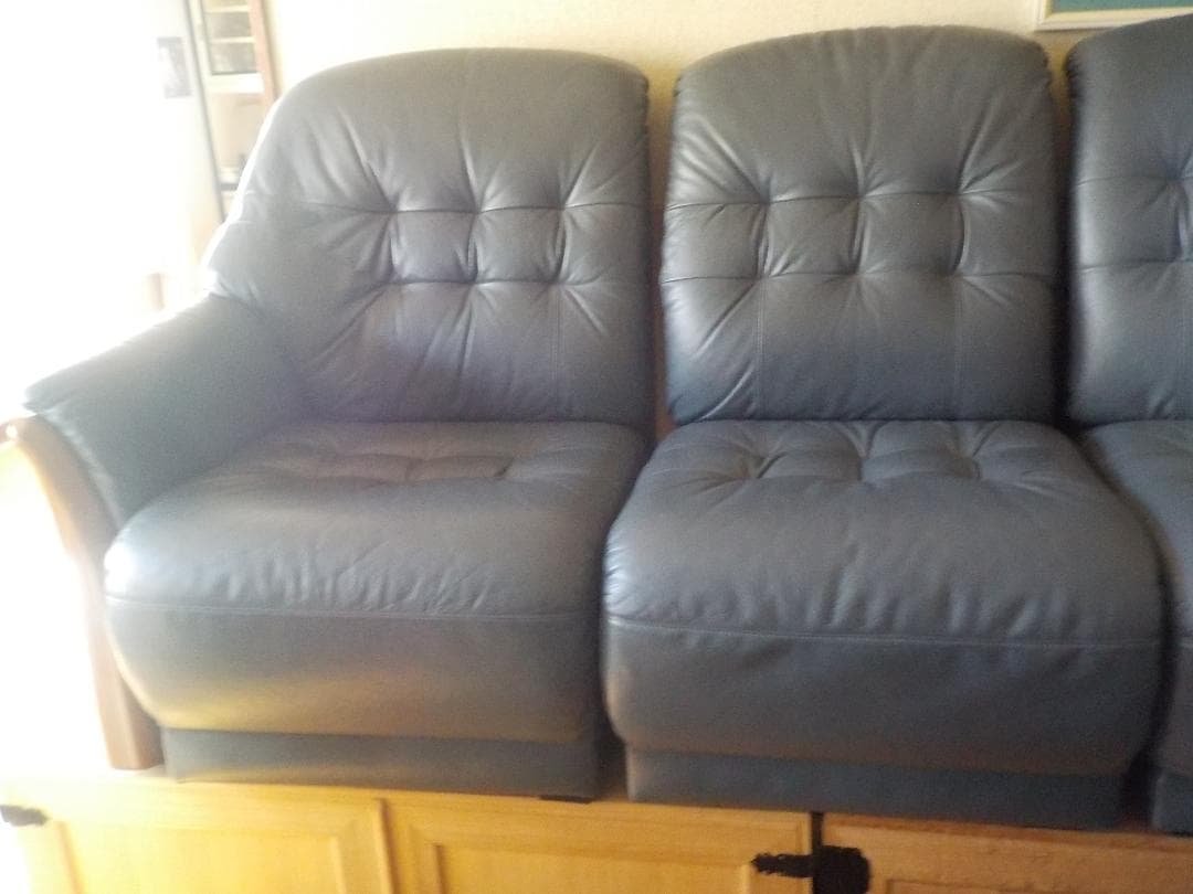 レザー　コーナーソファセット　五人掛け②