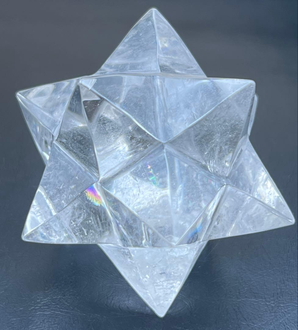天然水晶 アステロイド マカバスタークリスタル 神聖幾何学多面カット12ポイント