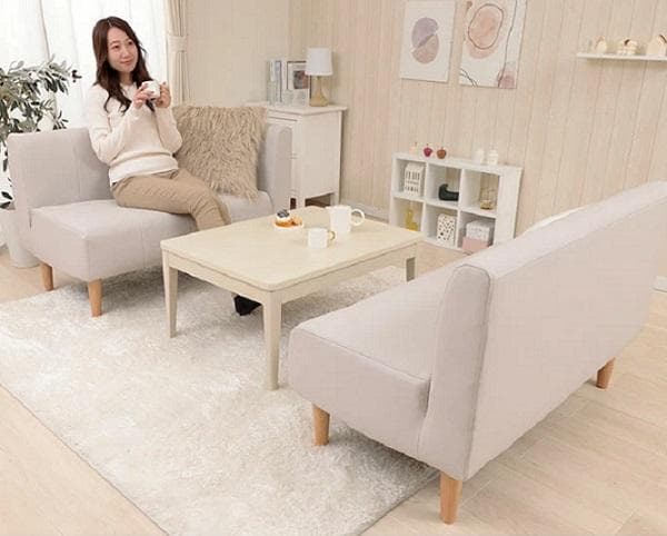 大人かわいい ダイニングソファ 2点セット 脚付 コーナー 日本製 ソファ 北欧