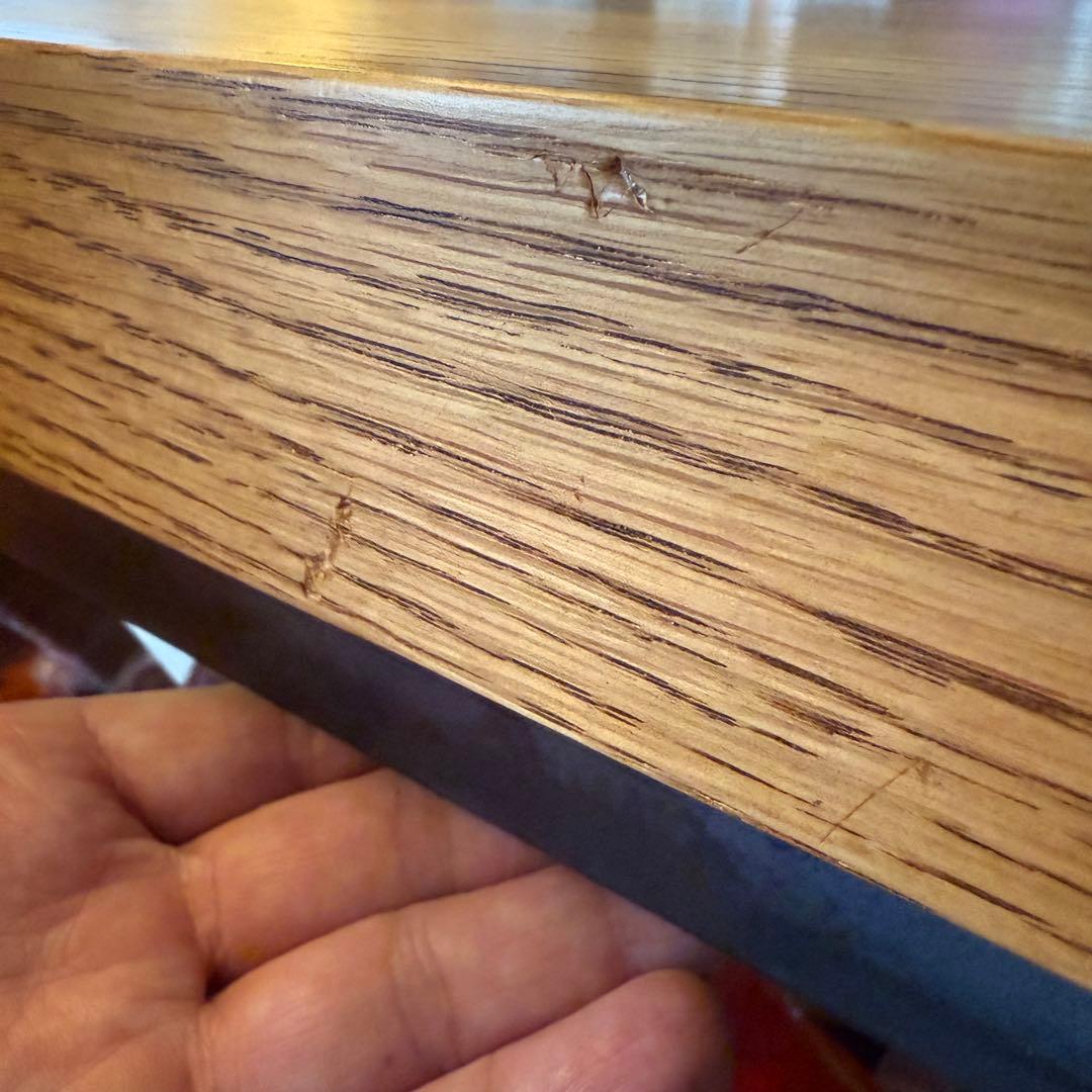 かしわもちはんTRUCKfurnitureオークアイアンレッグローテーブル