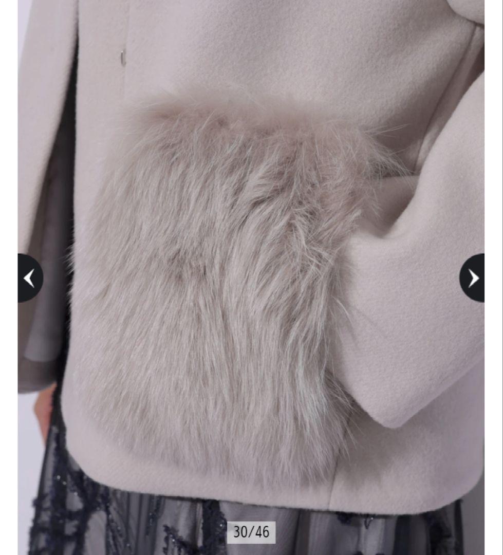 【美品】アプワイザーリッシェ　2WAYポケファーノーカラーコート