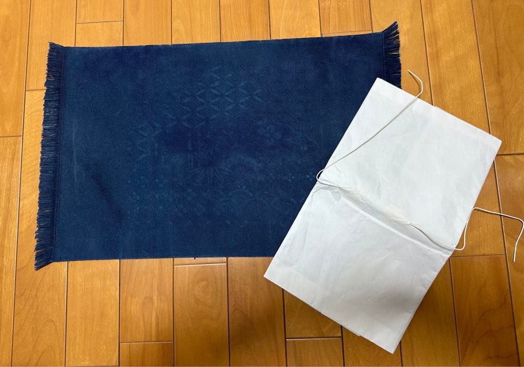 激レア 非売品 浅草 根岸 老舗 御誂染専門「海老屋」藍染 敷物 クロス 粋