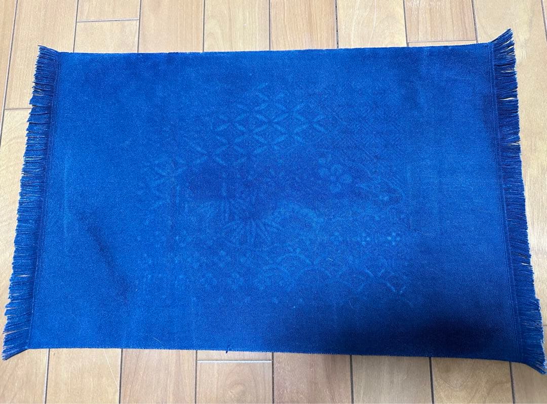 激レア 非売品 浅草 根岸 老舗 御誂染専門「海老屋」藍染 敷物 クロス 粋