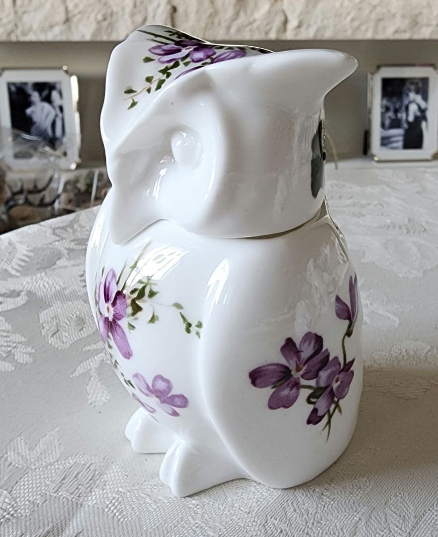 ハマースレイ ⑥ バイオレット フクロウ 爪楊枝入れ アンティーク