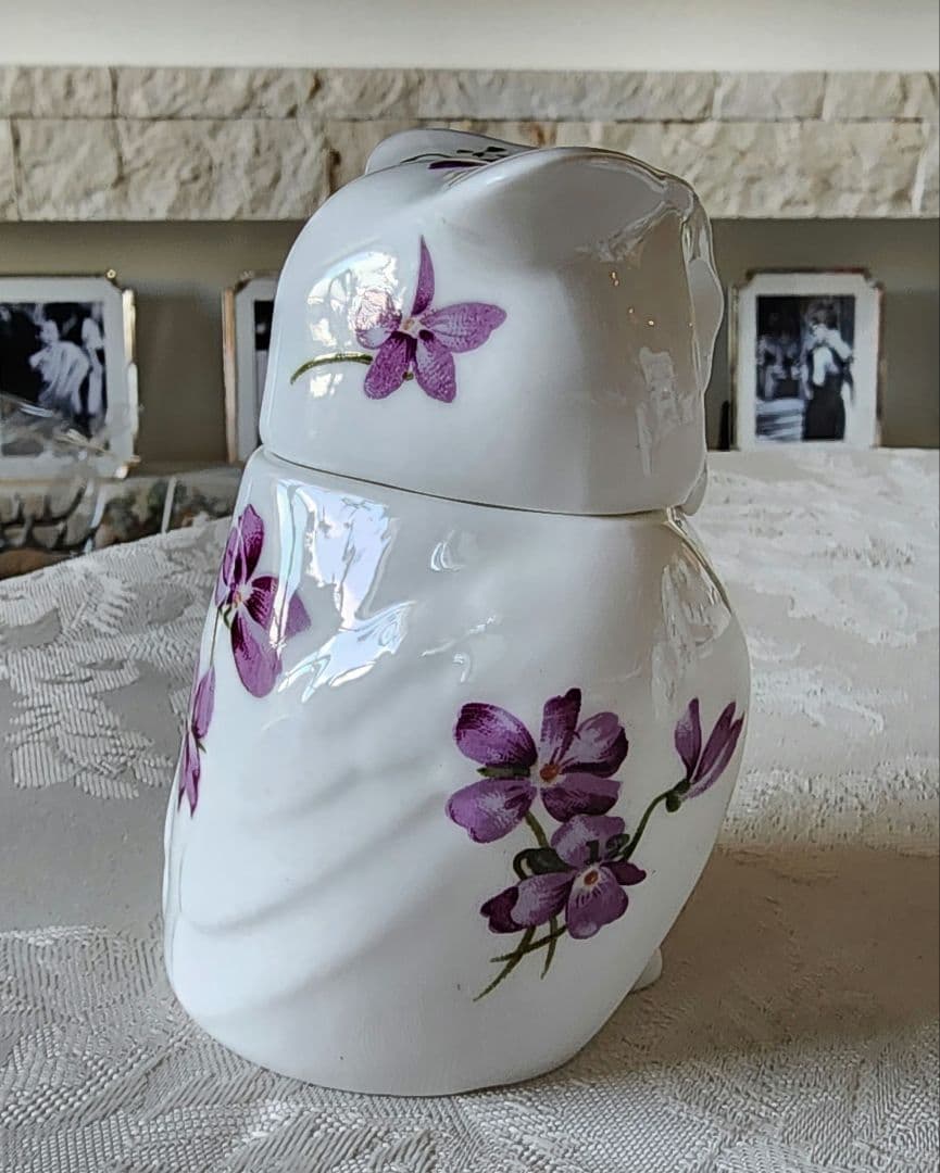 ハマースレイ ⑥ バイオレット フクロウ 爪楊枝入れ アンティーク