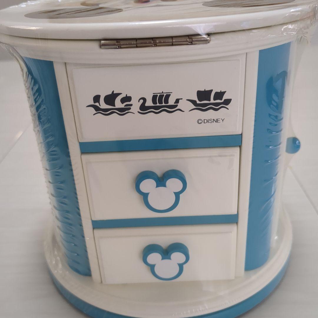 ミッキーマウス 小物入れ アクセサリー入れ円形 引き出し