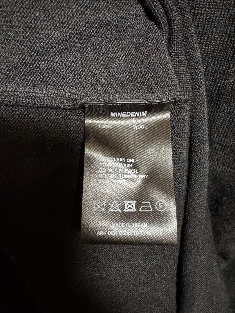 MINEDENIM ウールタートルネック ブラック