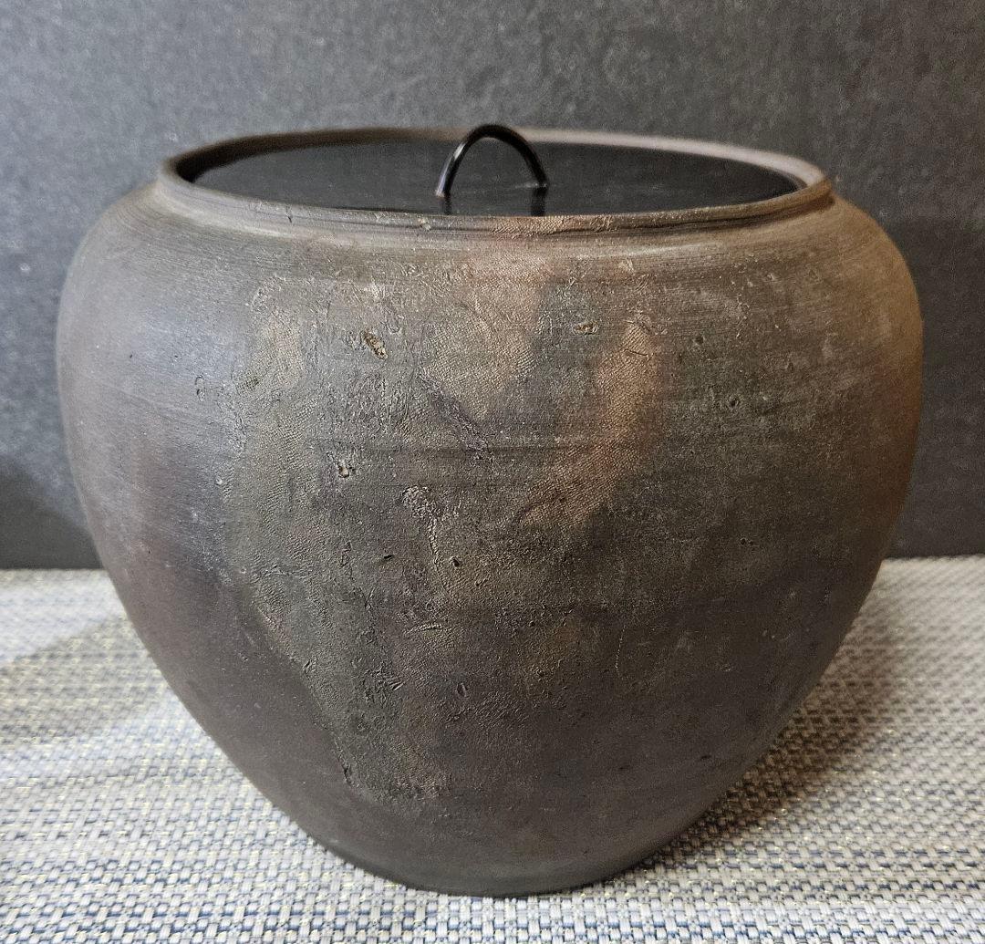 16-17世紀頃　古南蛮　水指　呂宋壺　伝世品　南蛮美術　茶道具　茶器　古陶磁器