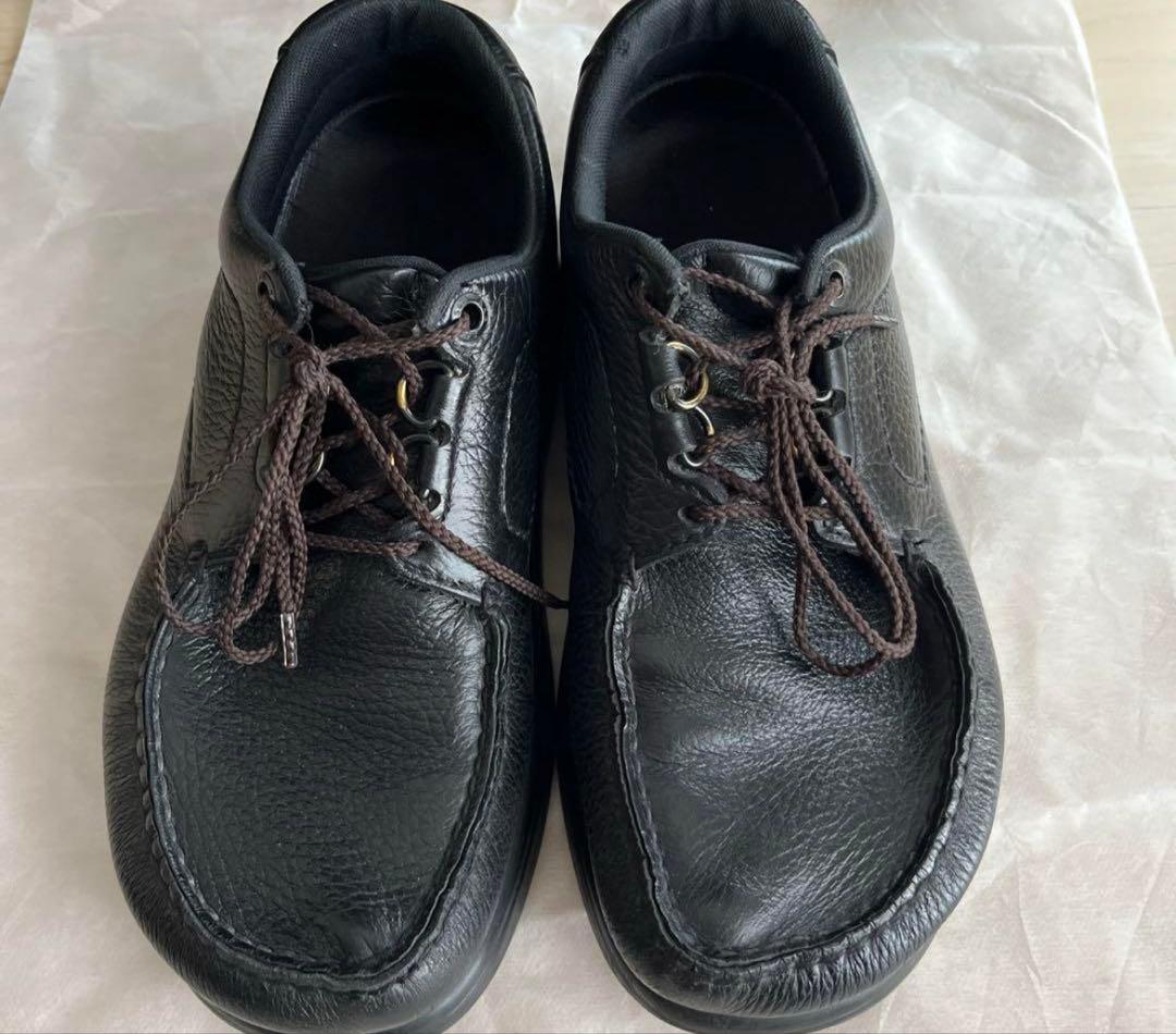 SASエスエーエス　レザー シューズ スニーカー黒 ブラック靴　ビンテージ