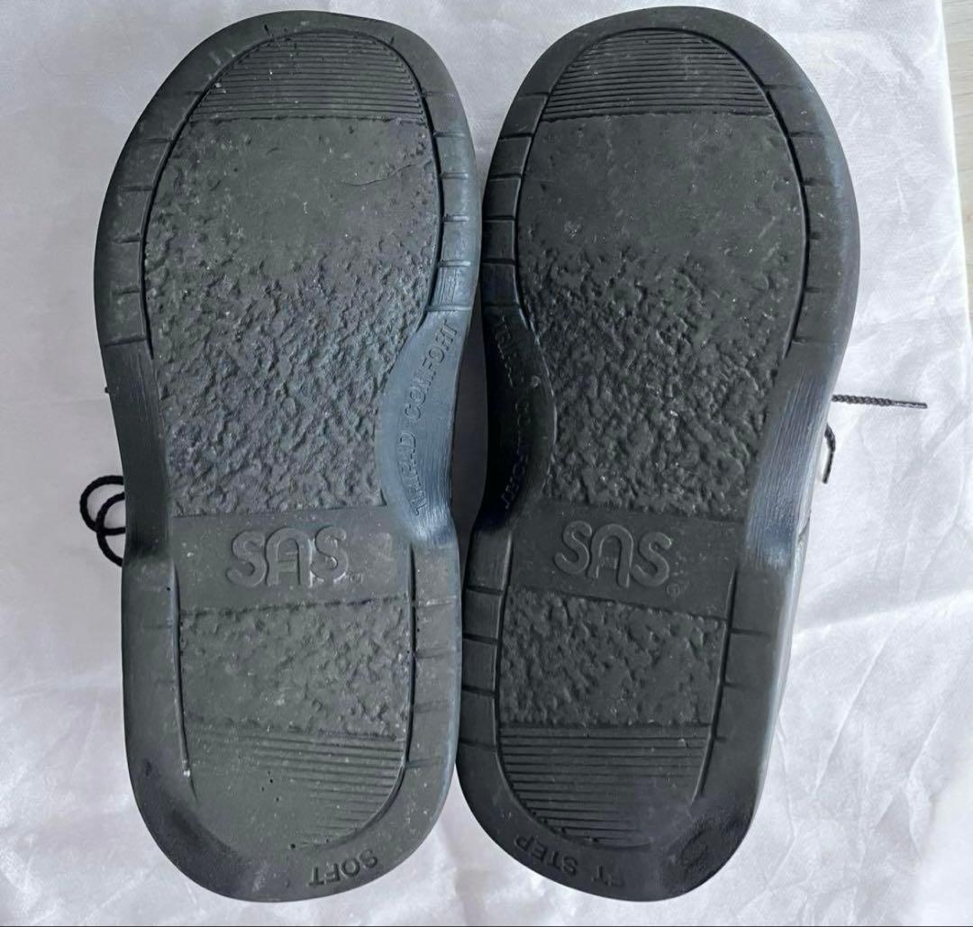 SASエスエーエス　レザー シューズ スニーカー黒 ブラック靴　ビンテージ