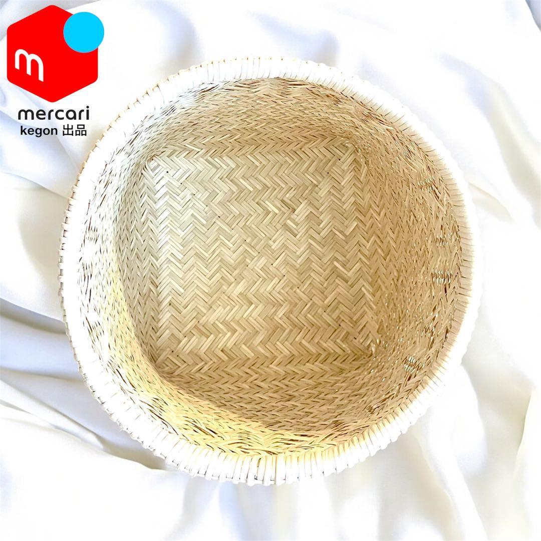 【新着新品】鳥越竹細工 すず竹 模様編みバスケット+楕円ざる4点セット 極上品