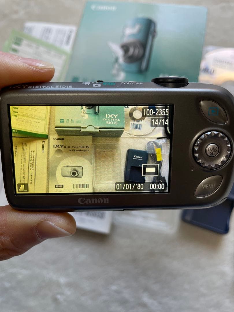 Canon IXY 510IS ブルー　オールドカメラ　オールドコンデジ