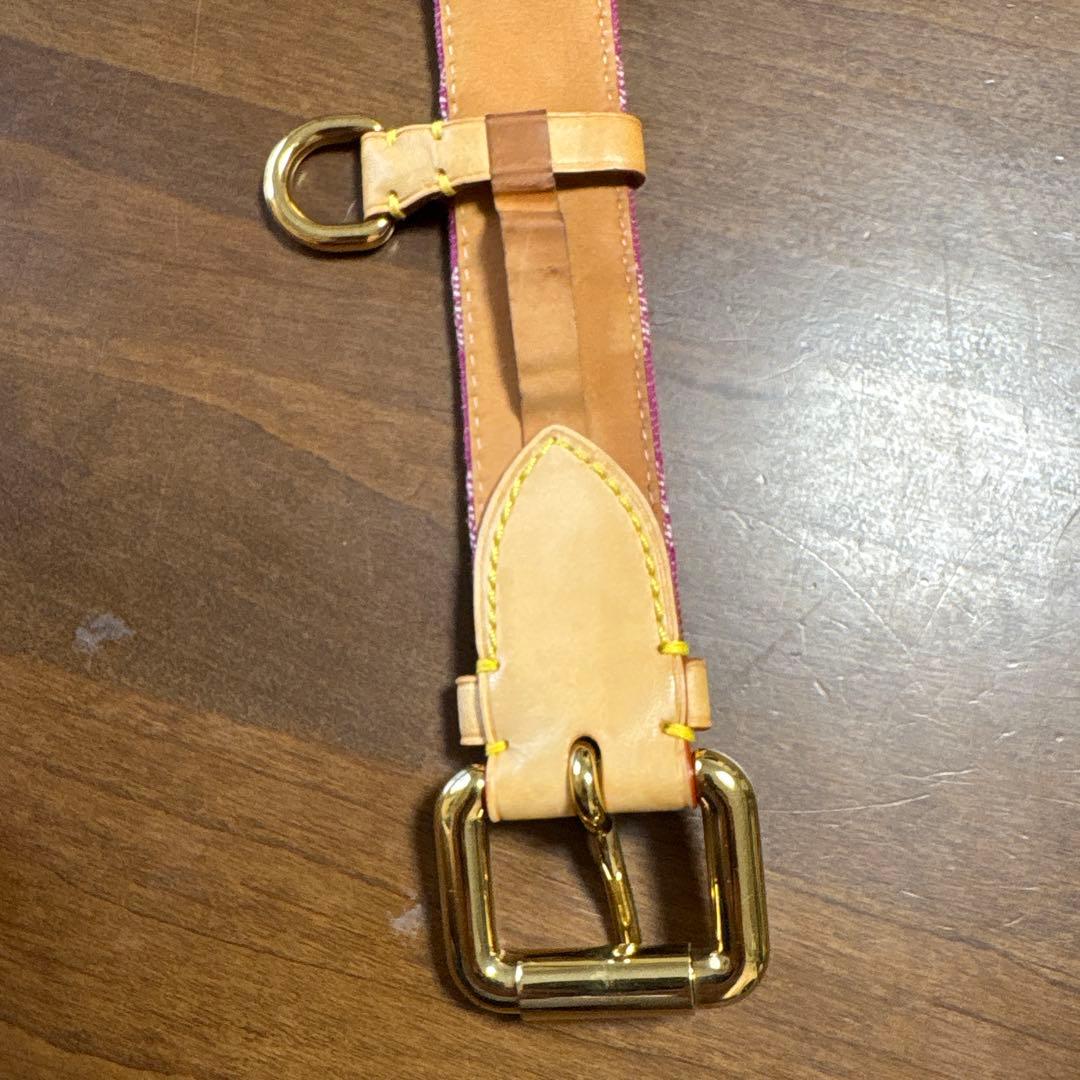 LOUIS VUITTON ルイ ヴィトン モノグラム デニム ベルト ピンク