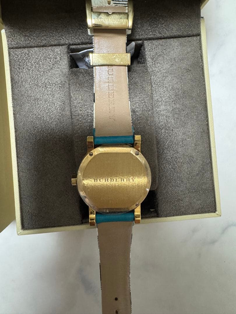 BURBERRY アナログ時計 ゴールド/ブルー