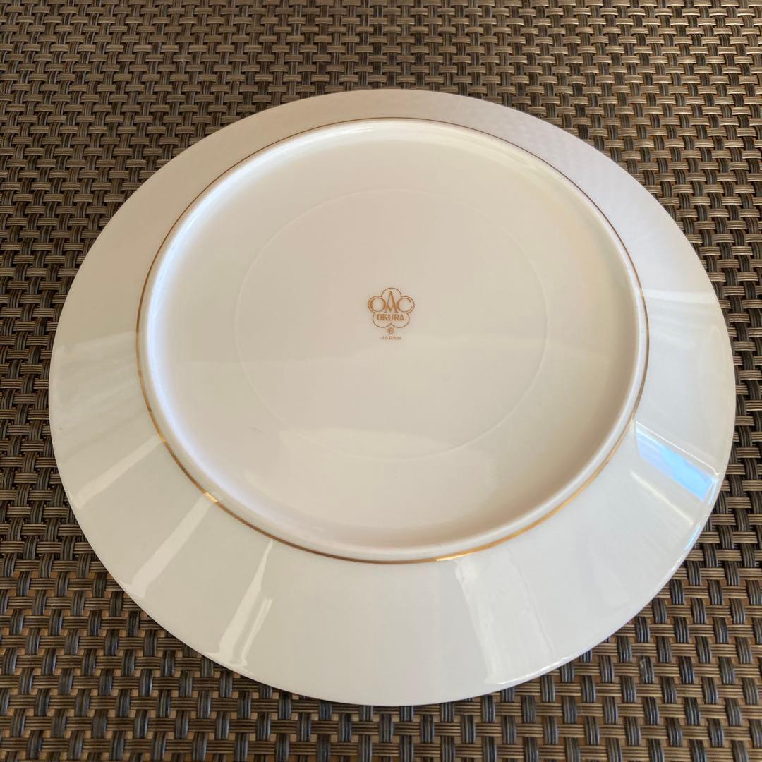 【未使用】大倉陶園　歳時記シリーズ　桜　市松　金彩　皿　16.5cm 2枚　貴重