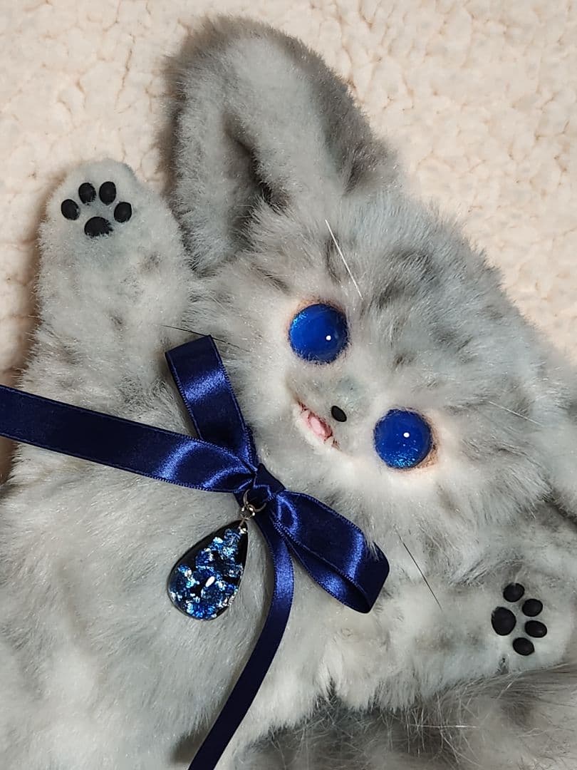 らずり　アートドール　ユキヒョウさん　冬の幻獣