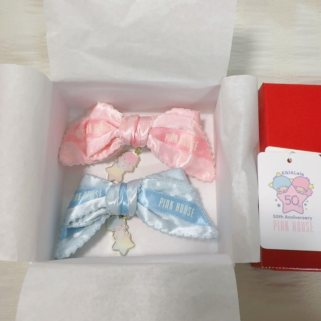 新品　ピンクハウス　リトルツインスターズ　キキララ　リボンクリップ2個セット