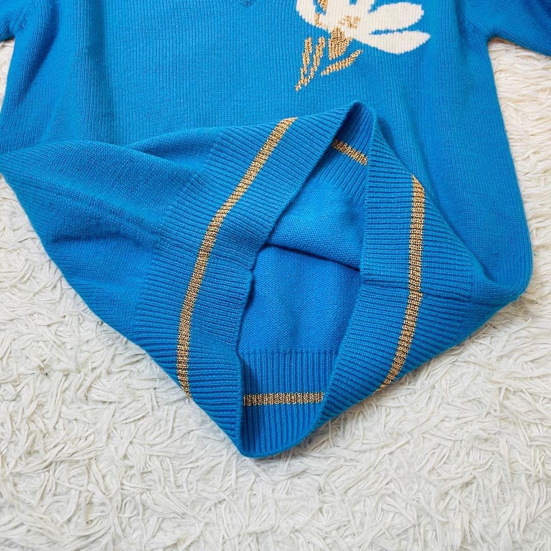 ハナエモリ HANAE MORI GOLF ウール100% ニット L 美品