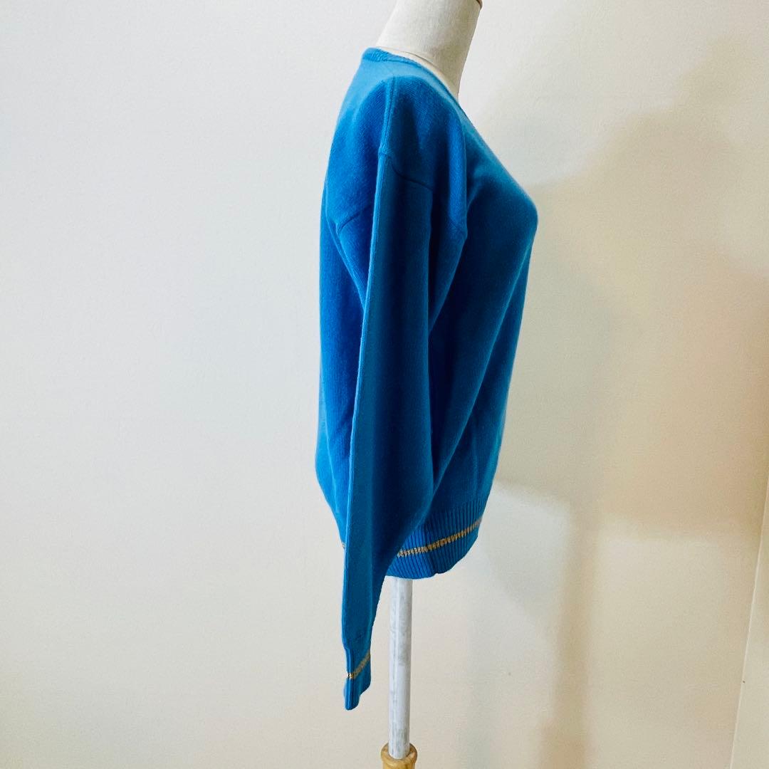 ハナエモリ HANAE MORI GOLF ウール100% ニット L 美品