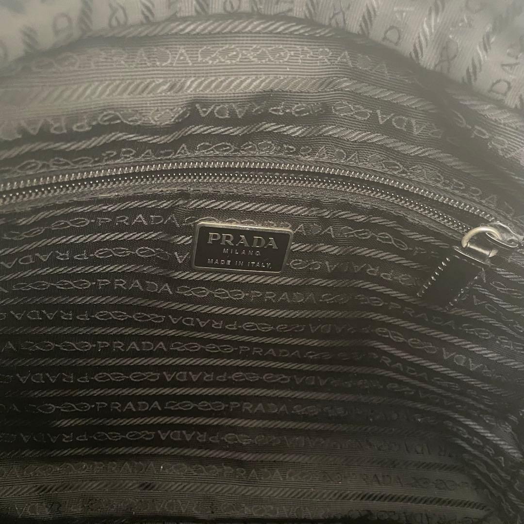 PRADA カメラバッグ テスートナイロン レザー ショルダーバッグ ブラック