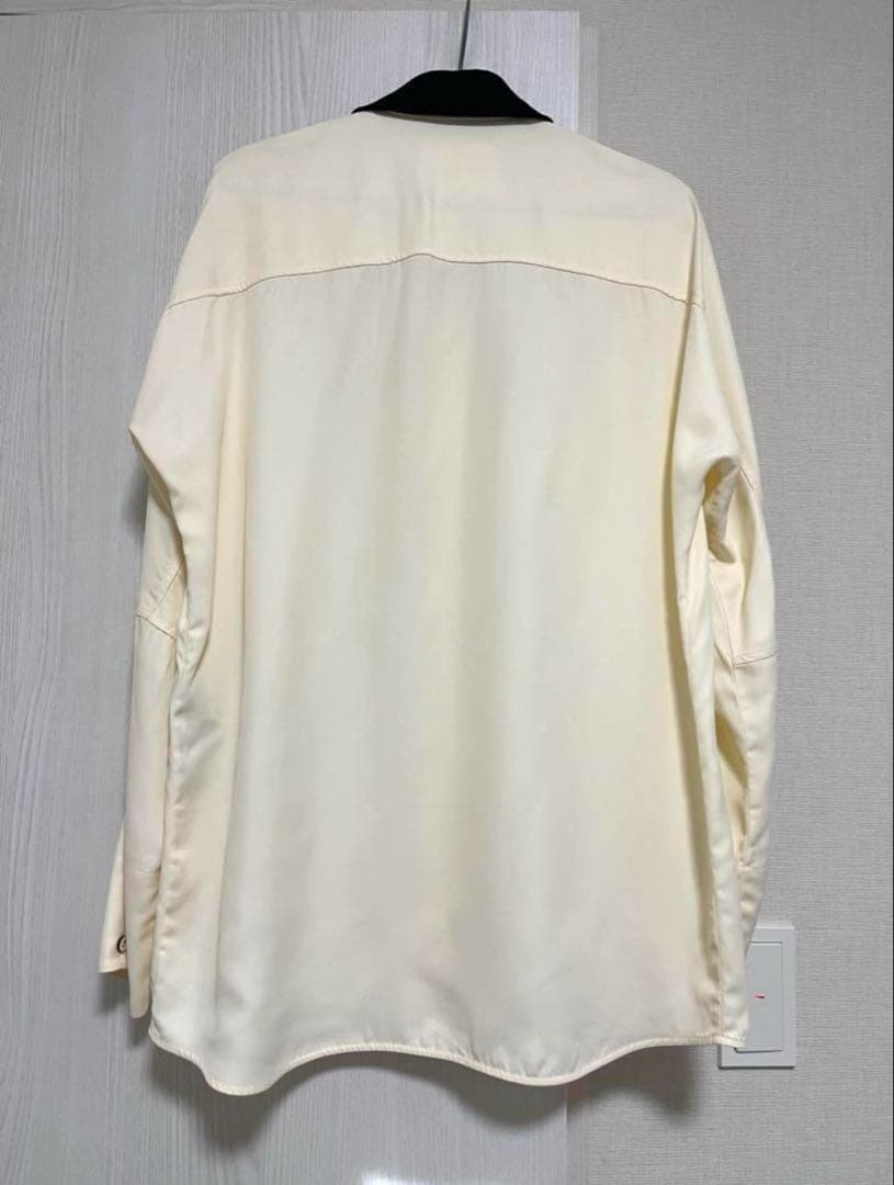 JIL SANDER 長袖シャツ アイボリー/ブラック