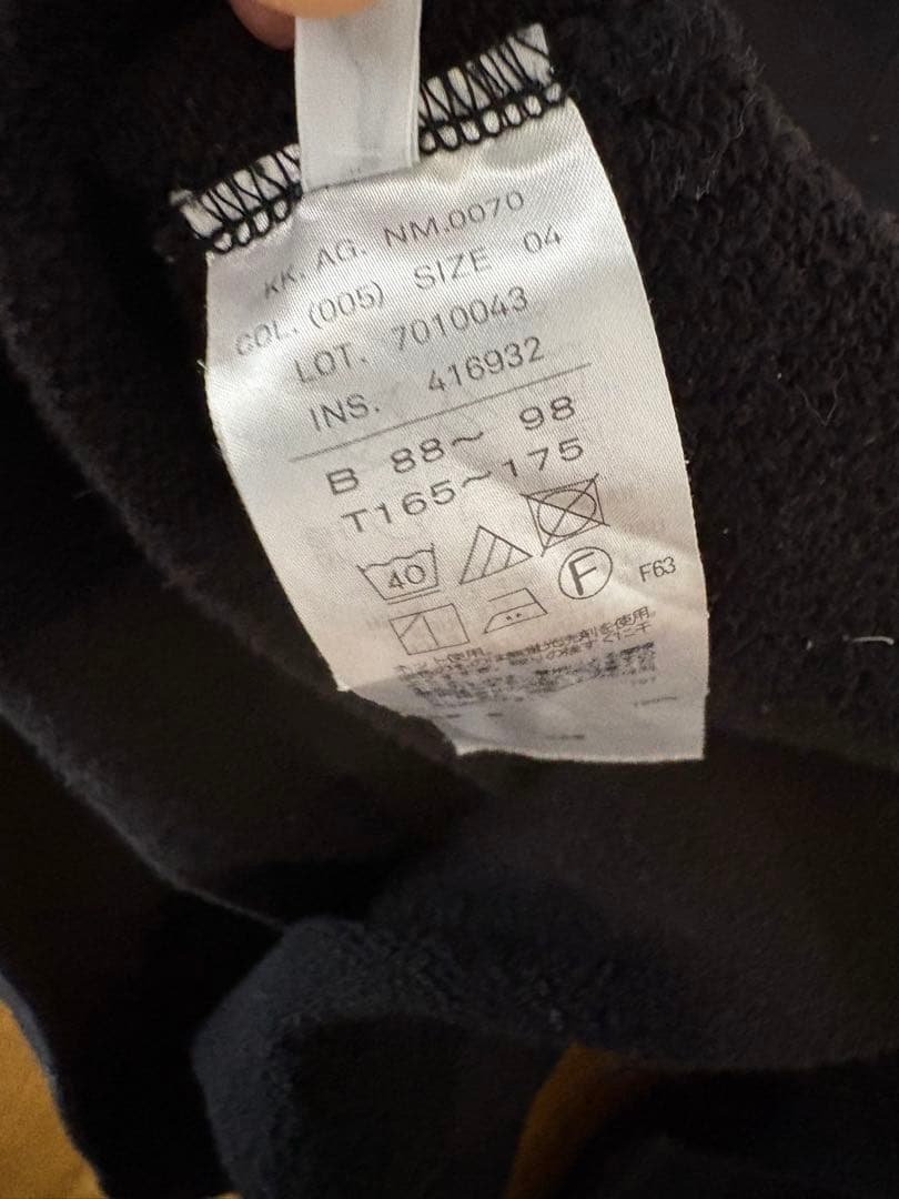 トップス ATON ZERO URAKE | SWEAT SHIRTS BLACK 4