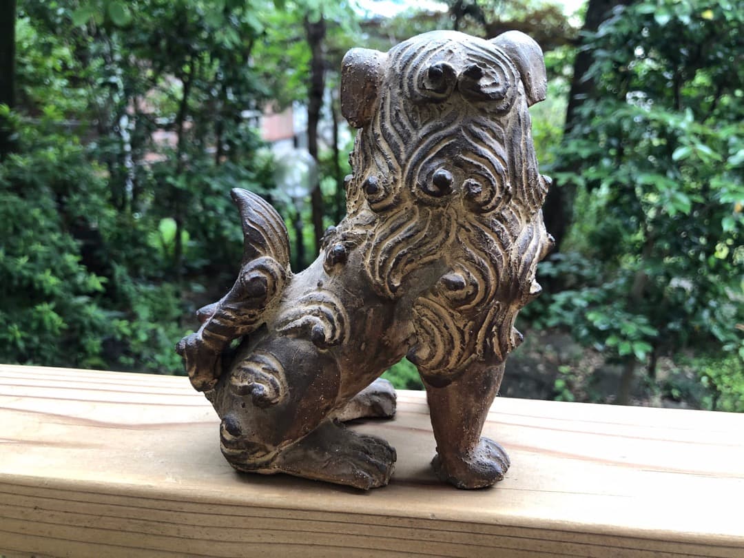 琉球 シーサー 獅子置物 魔除け 古美術　骨董