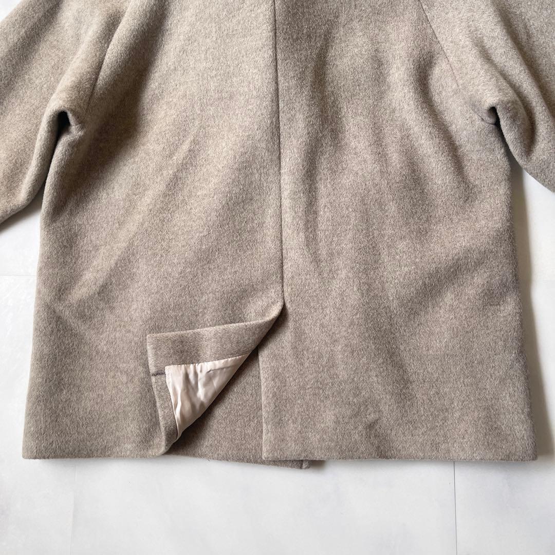 22AW ticca ティッカ ショートピーコート オーバーサイズ ベージュ F