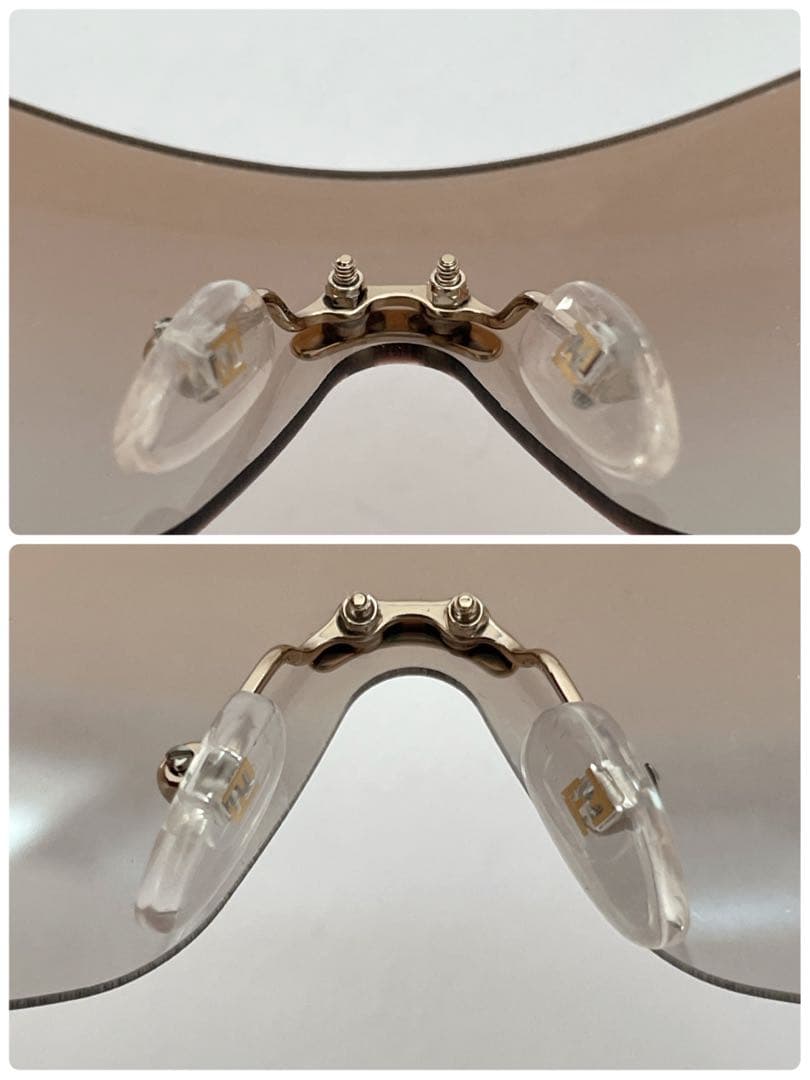 【希少品】FENDI サングラス ピンク ユニセックス ヴィンテージ シールド