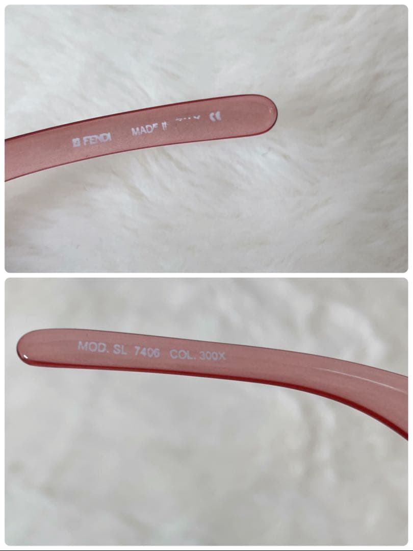 【希少品】FENDI サングラス ピンク ユニセックス ヴィンテージ シールド