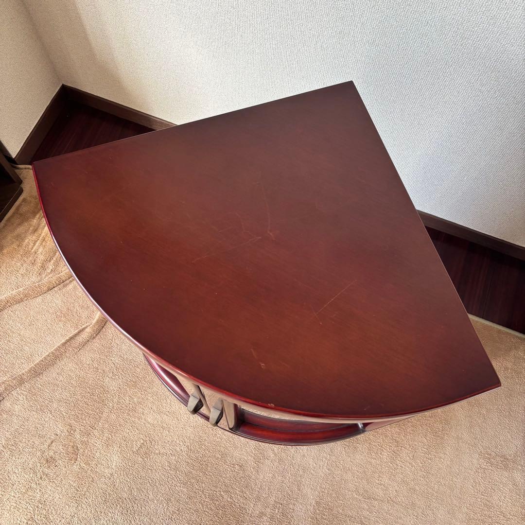 カリモク KARIMOKU コーナーキャビネット 木製 赤茶 オールド