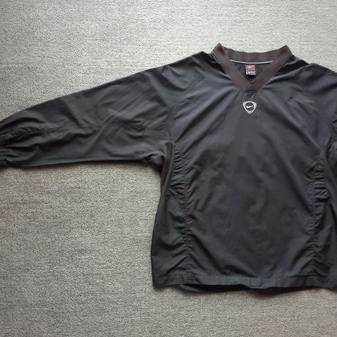 激レア 00s NIKE TEAM Vネック プルオーバー 黒 XL