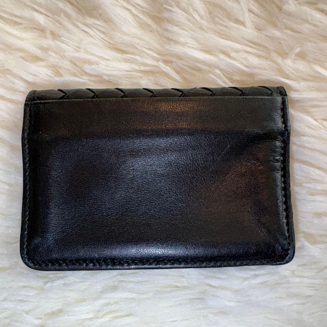 大人気 BOTTEGA VENETA イントレチャート 名刺入れ ブラック