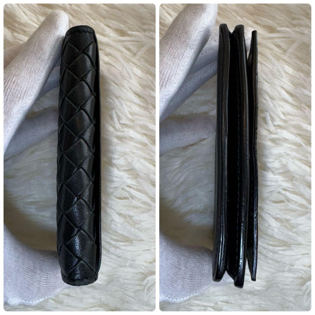 大人気 BOTTEGA VENETA イントレチャート 名刺入れ ブラック