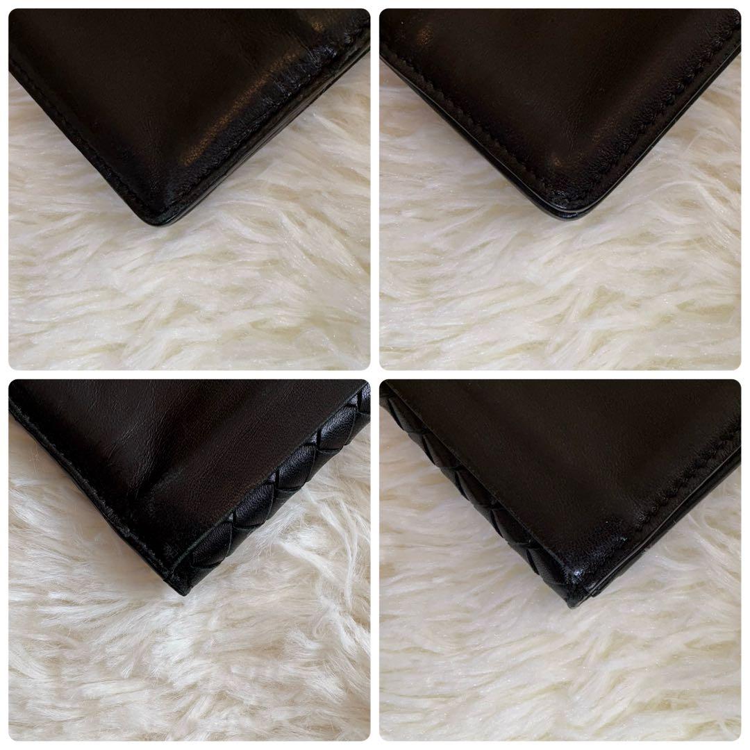 大人気 BOTTEGA VENETA イントレチャート 名刺入れ ブラック