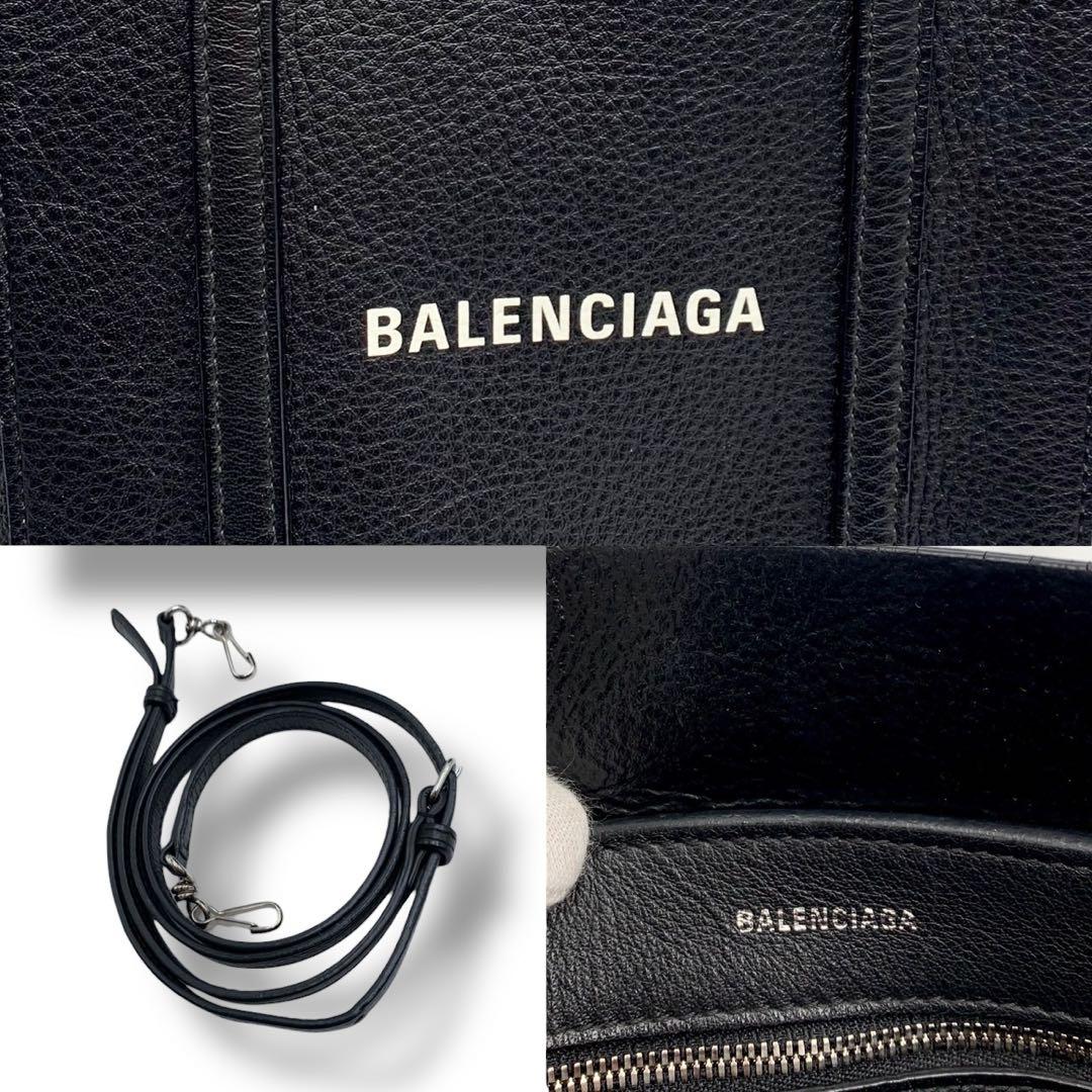 美品✨バレンシアガ エブリデイ 2way トートバッグ ショルダー レザー 黒
